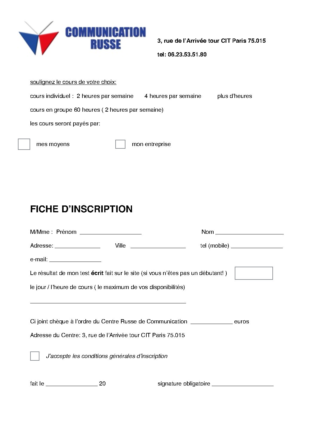 CENTRE DE COMMUNICATION RUSSE